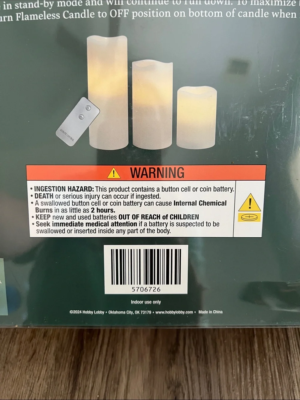 Source Unknown Cream Flameless LED Candle Set with Remote